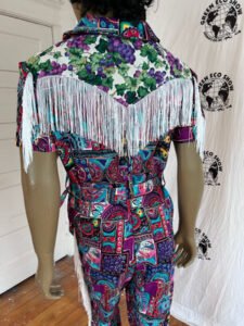 Mens Western Jumpsuit Fringe L USA