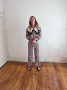 Mens Bronco Western Jumpsuit L X 32 