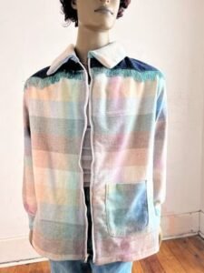 Mens Wool shirt Jacket Plaid