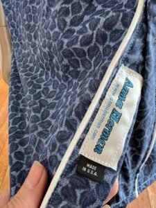 Blue leaves Cowboy Shirt L USA