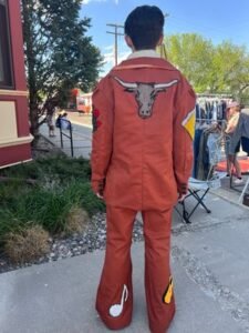 Mens Embroidered Moss Sticht 44 34X33 Longhorn Western