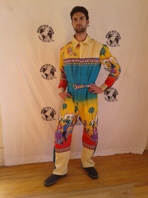 Mexican People Jumpsuit L belted