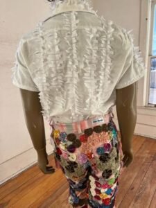 Donut Slouche Set  white tab shirt L