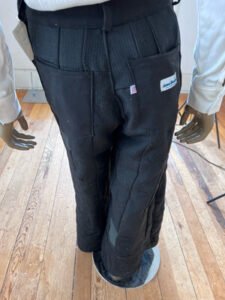 Mens Black Wool Bell Pants Patchwork Lined 36