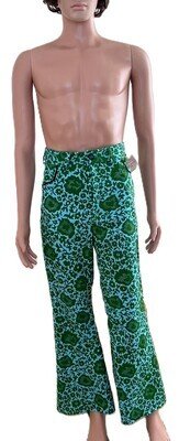 Mens Flowered Silk Pants 29-30