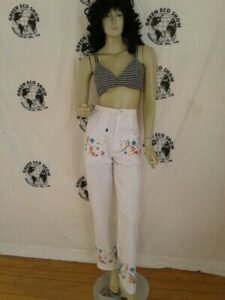 Womens Pants Embroidered Shoes W 28"