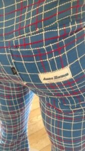 Mens Bedspread Pants Plaid 33 X 31