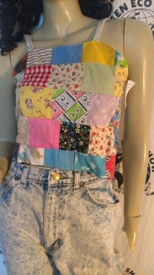 Womens Patchwork Tank Top  S USA
