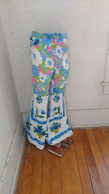 Mens Terrycloth Patchwork Pants Bells  29 X 33