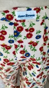 Womens Flowered Print cotton pants w 30"