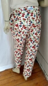 Womens Flowered Print cotton pants w 30"