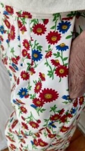 Womens Flowered Print cotton pants w 30"