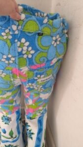 Mens Terrycloth Patchwork Pants Bells  29 X 33