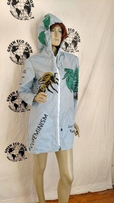 Graffiti Dress hoody Hermans M Blue Stripe Butterfly