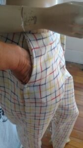 Womens Wool Plaid Pants MED 27" W USA