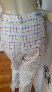 Womens Wool Plaid Pants MED 27" W USA