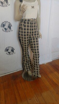 Check High waisted Jeans  W 31" M 
