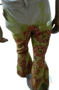 Mens Flower Pants Jeans bells 34