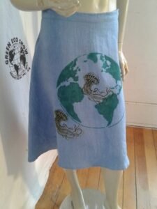 Womens Endangered Species Wrap Hemp Skirt 8 blouse M