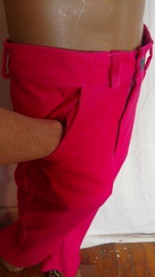 Pink Mens Pants Bells S 30" USA Corduroy