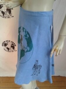 Womens Endangered Species Wrap Hemp Skirt 8 blouse M