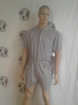 Mens Romper Shorts Striped L