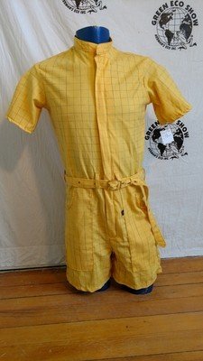 Mens Romper S Yellow Check