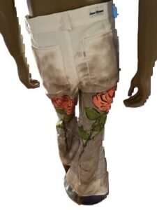 Mens Rose Pants with Rhinestones 33-34