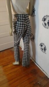 Womens Plaid High Waisted Bells Jeans  w 30"