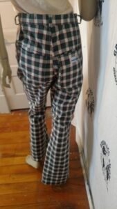 Womens Plaid High Waisted Bells Jeans  w 30"