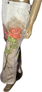 Mens Rose Pants with Rhinestones 33-34