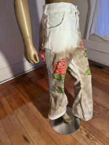 Mens Rose Pants with Rhinestones 33-34