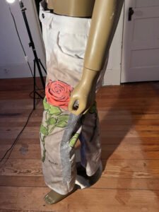 Mens Rose Pants with Rhinestones 33-34