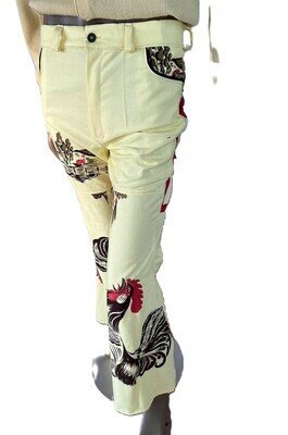 Mens Western Rooster Pants  32"