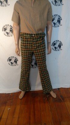 Mens Plaid Corduroy Jeans XL 37