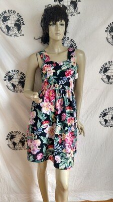 Womens sun Dress Lg Flowers Small