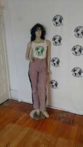 Womens Striped Fringe Bell Jeans w 26" S