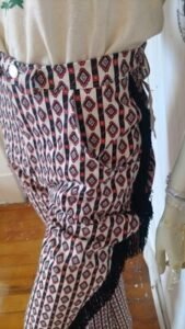 Womens Striped Fringe Bell Jeans w 26" S