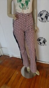 Womens Striped Fringe Bell Jeans w 26" S