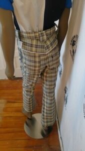 Mens Plaid High Waisted Bells Cowboy 34 X 30