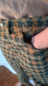 Mens Plaid Corduroy Jeans XL 37