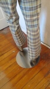 Mens Plaid High Waisted Bells Cowboy 34 X 30