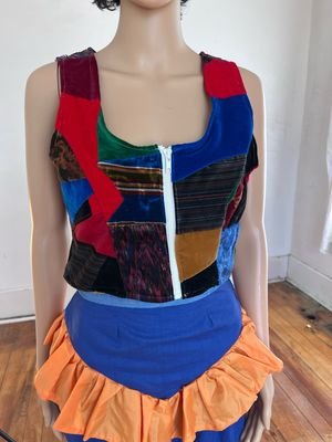 Velvet Patchwork S Top
