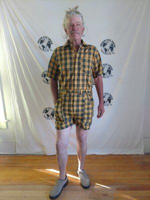 Mens Romper Plaid L