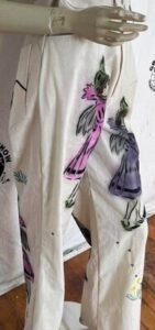 Womens Embellished High Fashion Pants L 