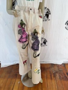 Womens Embellished High Fashion Pants L 