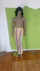 Mens Mexican Striped Cotton Western Pants 34