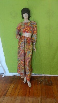 Harem Pants Crop Top Set M - L