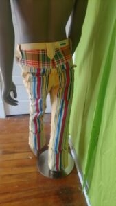 Mens Mexican Striped Cotton Western Pants 34