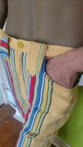 Mens Mexican Striped Cotton Western Pants 34